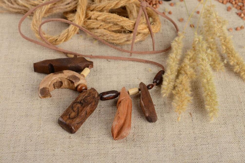 Wood amulet, good luck