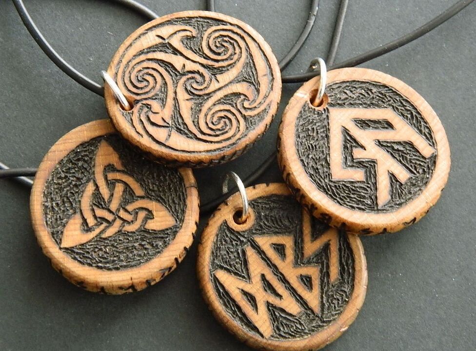 Pendant with runes, good luck